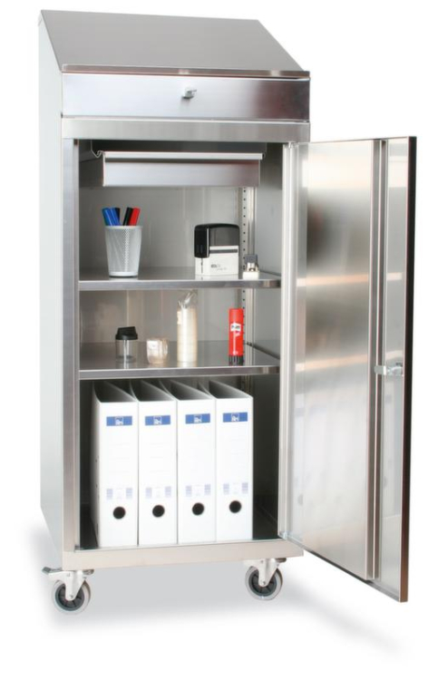 522045 - Mobiler Edelstahl-Pultschrank