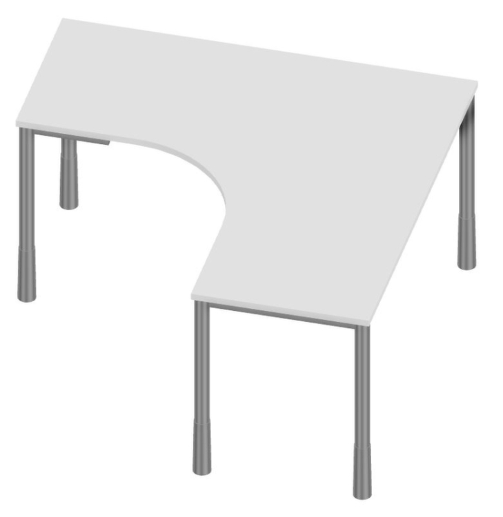147828 - Höhenverstellbarer Freiform-Schreibtisch
