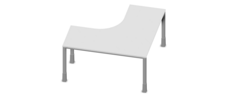 147850 - Höhenverstellbarer Freiform-Schreibtisch