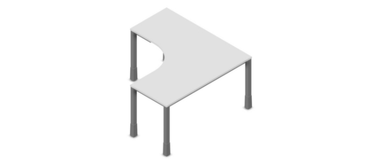 147852 - Höhenverstellbarer Freiform-Schreibtisch